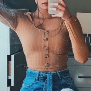 Forever 21 brown crop top small size